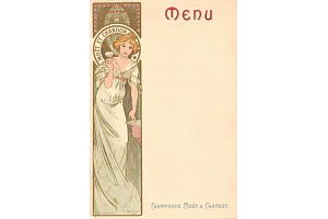 Menu-Champagne Moët  et  Chandon